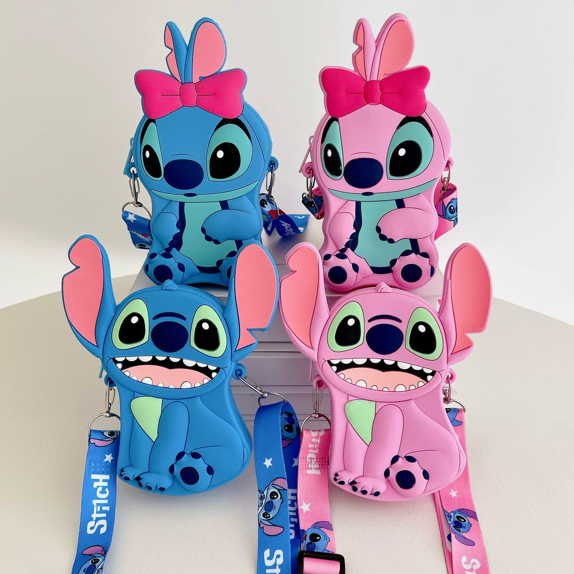 新款钱包跨境儿童硅胶零钱包可爱女士迷你萌趣服饰挂脖搭配斜挎包