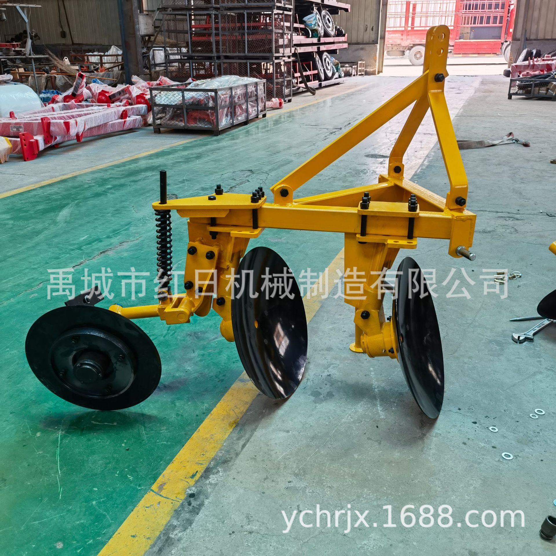 红日轻型圆盘犁  小马力拖拉机带圆盘犁 大棚王带圆盘犁