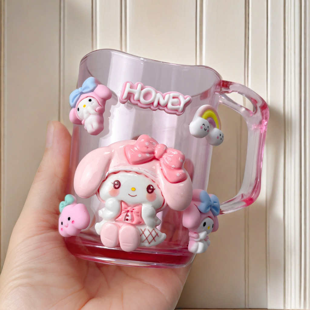 Taza de enjuague bucal creativa Luz de lujo lindo cepillo de dientes taza Cubo de dientes dibujos animados baño infantil taza de lavado taza de diente de estudiante engrosada