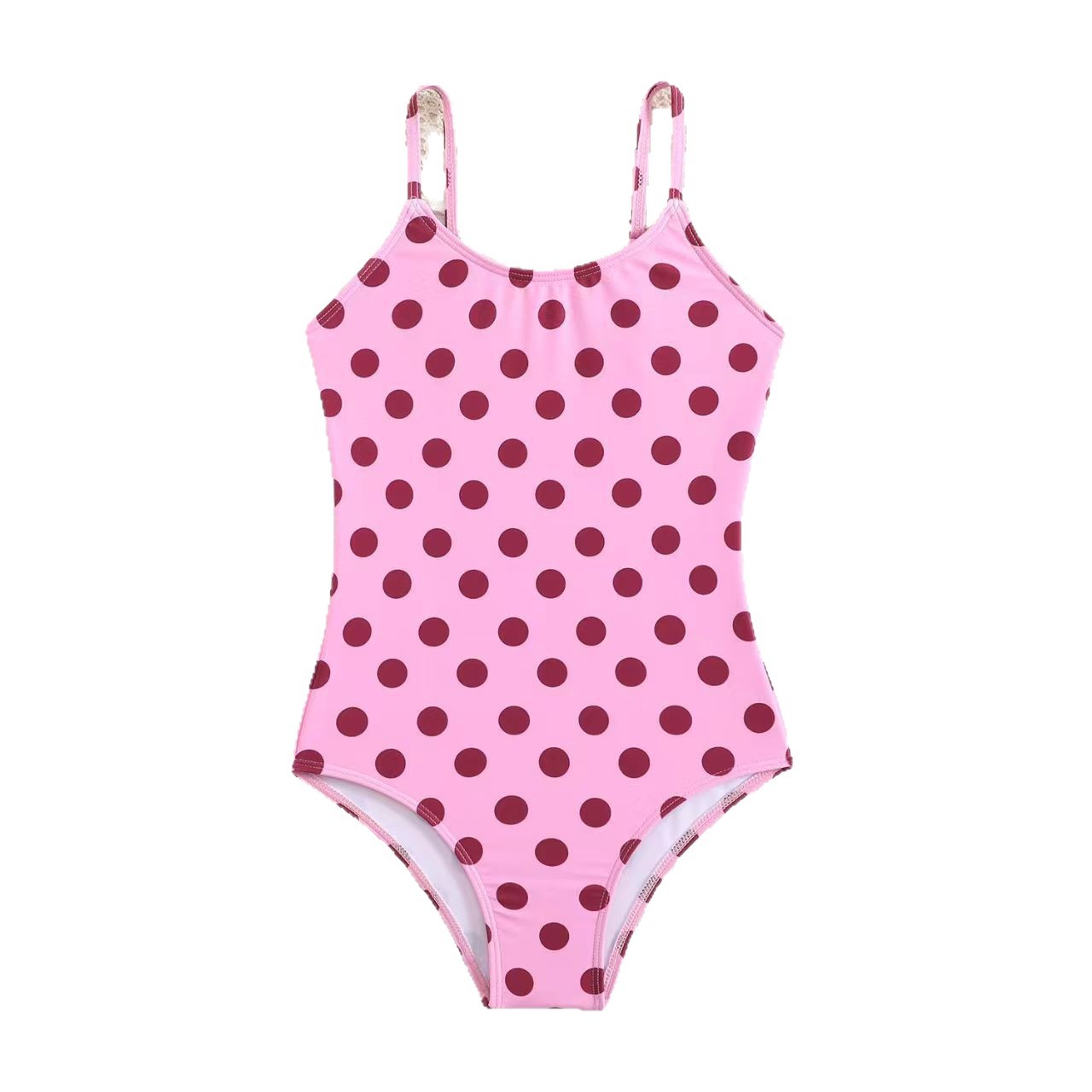 Children's Style One Piece Swimsuit Women's Halter Top Print Tight Fitting Beachwear For Kids 3-7 Years_voghion.com