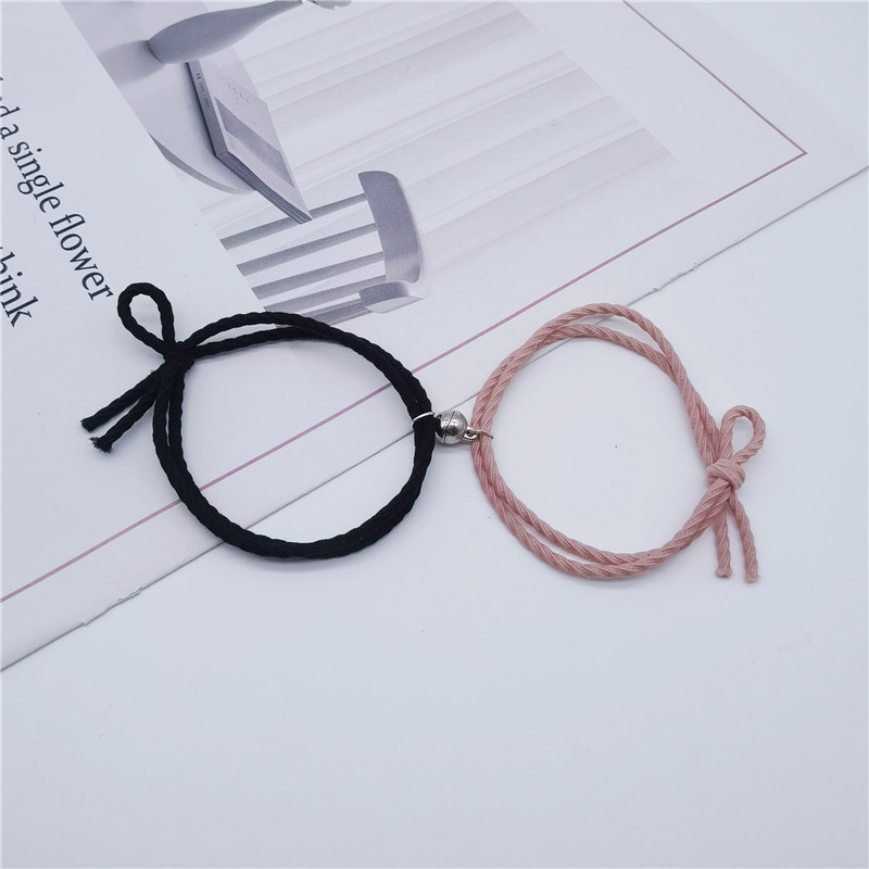 Semplice braccialetto magnetico elastico braccialetto magnetico studente buon amico amicizia braccialetto rete rossa fidanzata coppia braccialetto_voghion.com
