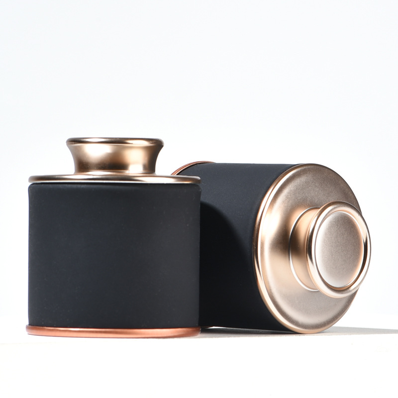 Portátil pequeña olla de té tarro de té caja de embalaje Té Negro Té Verde Oro Junmei túnica roja tarro vacío Universal Tarro de papel de tamaño pequeño