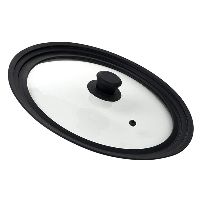 Multifunctional Pot Lid Japanese Smart Lid Tempered Glass Silicone Pot Lid Multi-Size Universal Pot Lid for Home Use