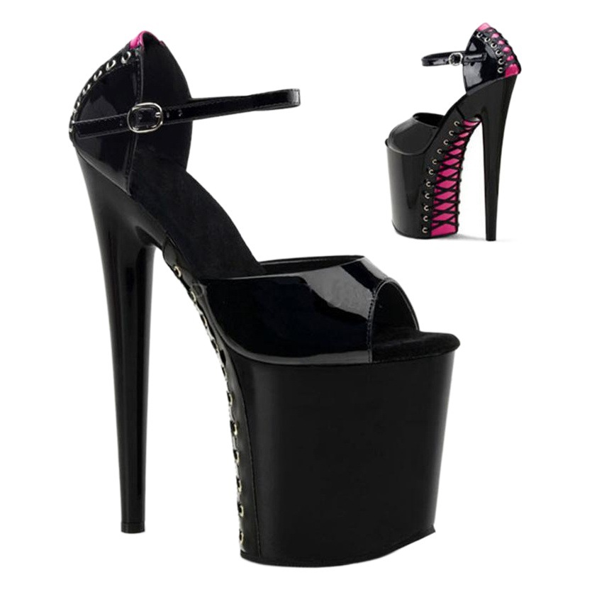 Sandalias de 20cm de tacón alto sandalias de discoteca para mujeres 10cm mesa de agua