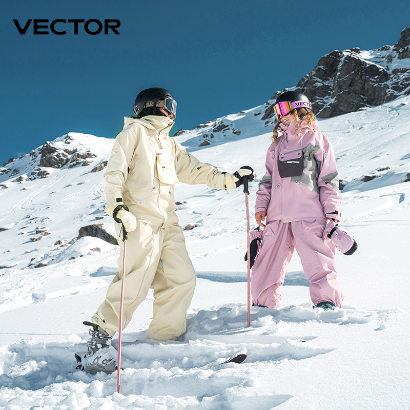 VECTOR Play Extension Ski Suit Women's Suit Men's Charge Ski Equipment Pants Winter Waterproof Women's Men's Snowsuit
