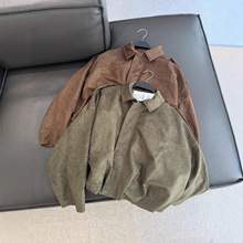 2025秋季新品女装复古休闲仿麂皮效果飞行员夹克外套U0220928006