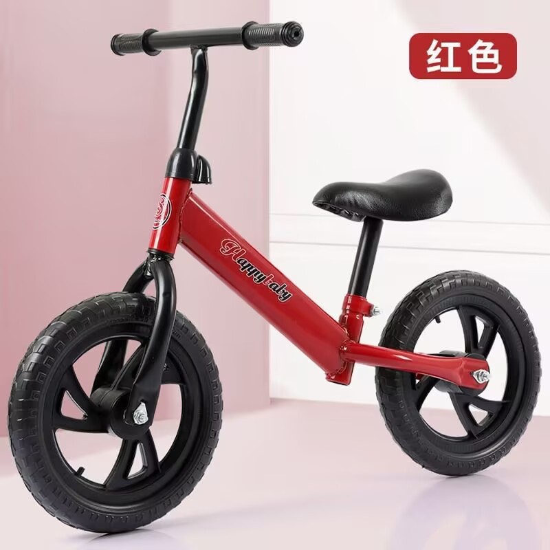 Bicicletas de equilibrio para niños sin pedal, bicicletas de dos ruedas, 12 pulgadas sin inflar para bebés pequeños, gran descuento