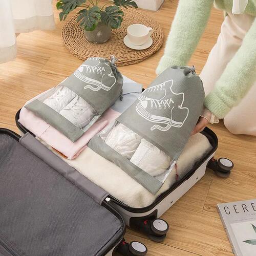 Shoe Storage Bag Nonwoven Dustproof Shoe Bag Travel Shoe Cover Bag Shoes Storage Magic Tool Waistband Storage Bag 