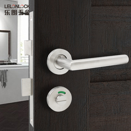 Stainless steel BK bathroom red and green indicator lock manufacturer wholesale mortice lock right angle handle bathroom door lock