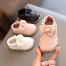 一件代发冬季新款宝宝棉鞋1-2岁防滑软底公主鞋加绒保暖皮短靴3