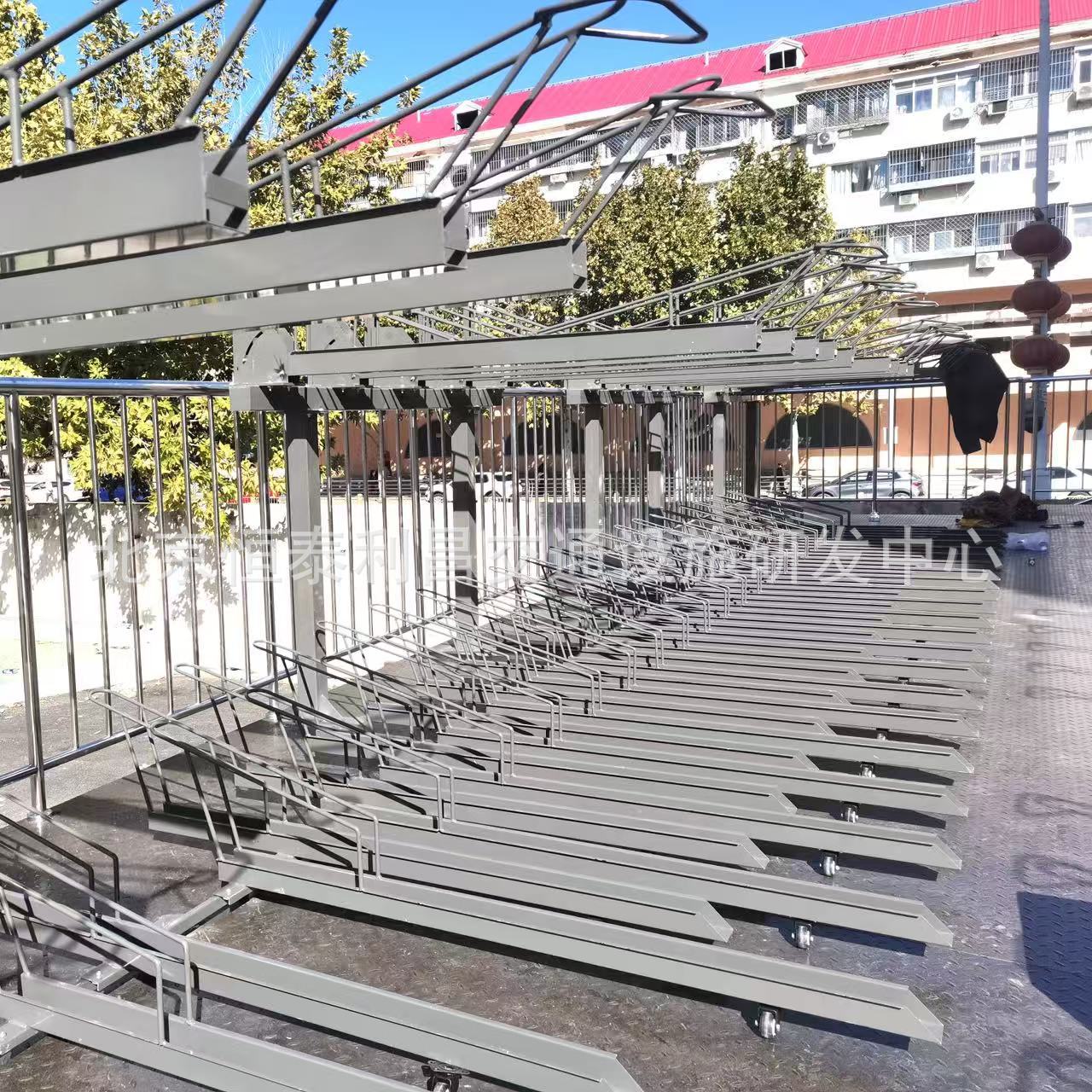 北京恒泰双层立体碳钢自行车停车架，节约停车空间