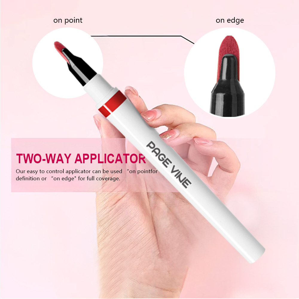 Lípido labial de maquillaje transfronterizo 2 - en - 1 lipstick impermeable y duradero, lipstick líquido de lipstick