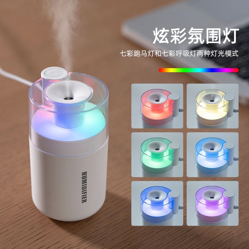 Mini Humidificador de Aire Ultrasónico Silencioso con Luz LED para Automóvil y Hogar