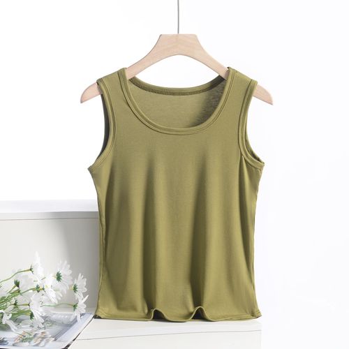 Summer New Fashion Cotton Knit Round Neck Backless Vest Plus Size Elastic Slim Fit Multi-purpose Women's Top Fashion Simple Sleeveless Underwear 