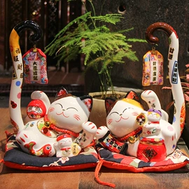 招财猫;陶瓷工艺品;招财摆件