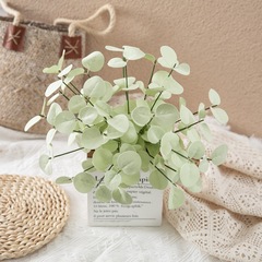 假花PE尤加利葉金錢葉INS風仿真花廠家家居裝飾跨境批發MW09919
