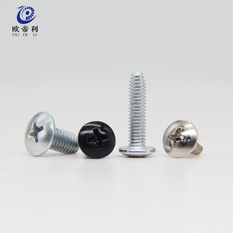 단단한 큰 둥근 머리 우산 머리 나무 이빨 십자가 삼각 치아 나사 버섯 머리 나사 큰 평면 머리 삼각형 이빨 M4