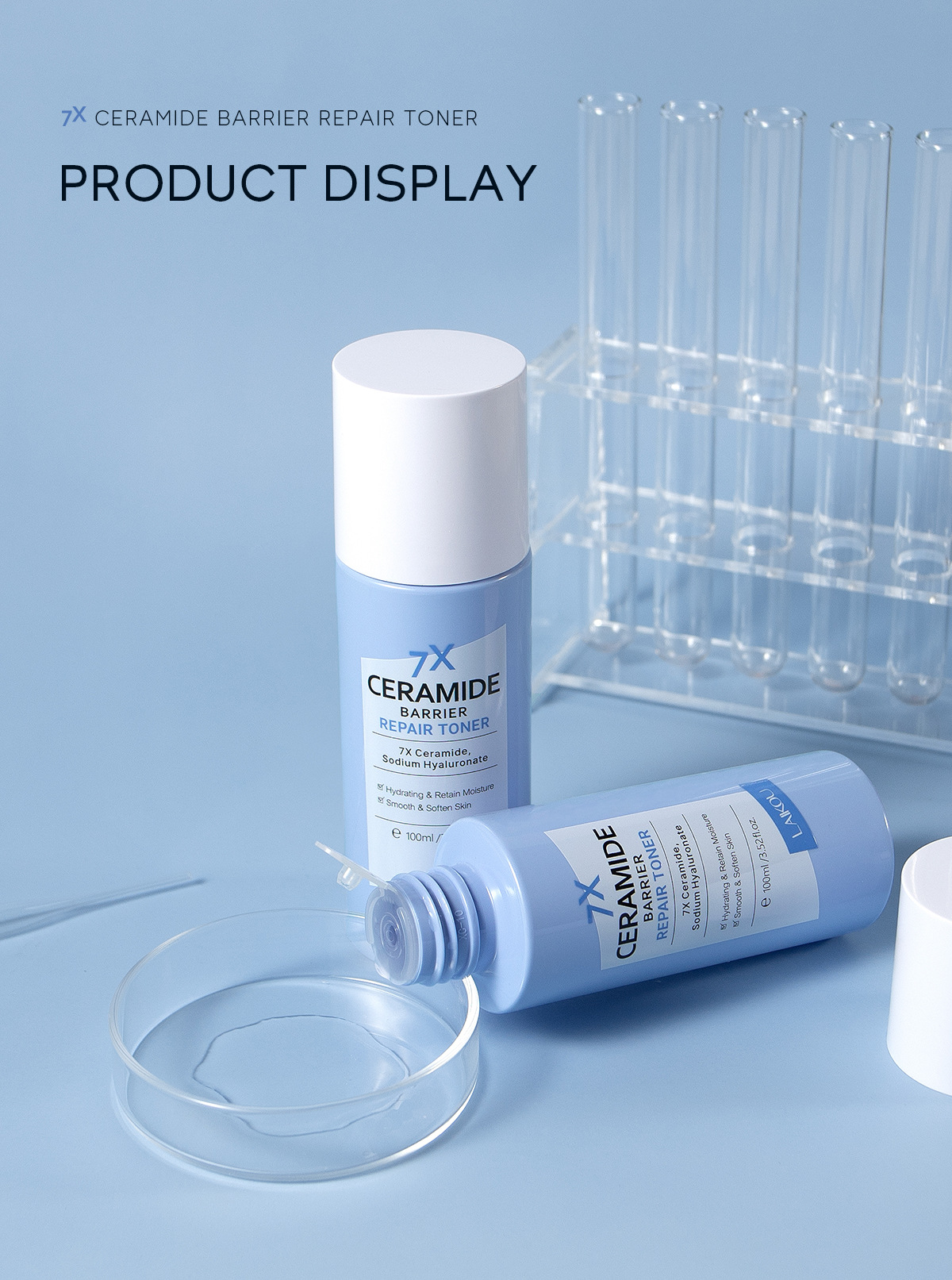 Cross-border LAIKOU ceramide Toner 100ml for hydrating, moisturizing and beautifying. Factory in stock, one-piece consignment undefined