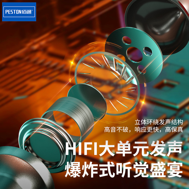 新型首付きbluetoothイヤホンの電気量は、大電力の両耳が長く持続する騒音を示しています。|undefined