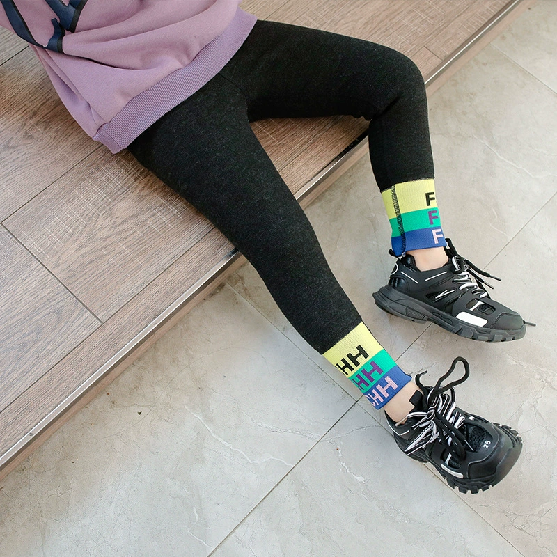Children's leggings, elastic keep warm trousers for leisure, for teenagers, slim fit
