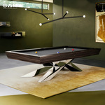 日内瓦金属不锈钢家用台球桌豪宅美式黑八花式九球标准型桌球台