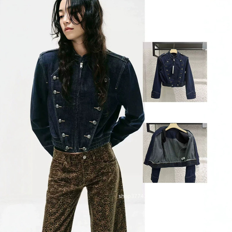 Spain 2026 Autumn New Women's Pirate Napoleon Short Suit Jacket Coat 1255706