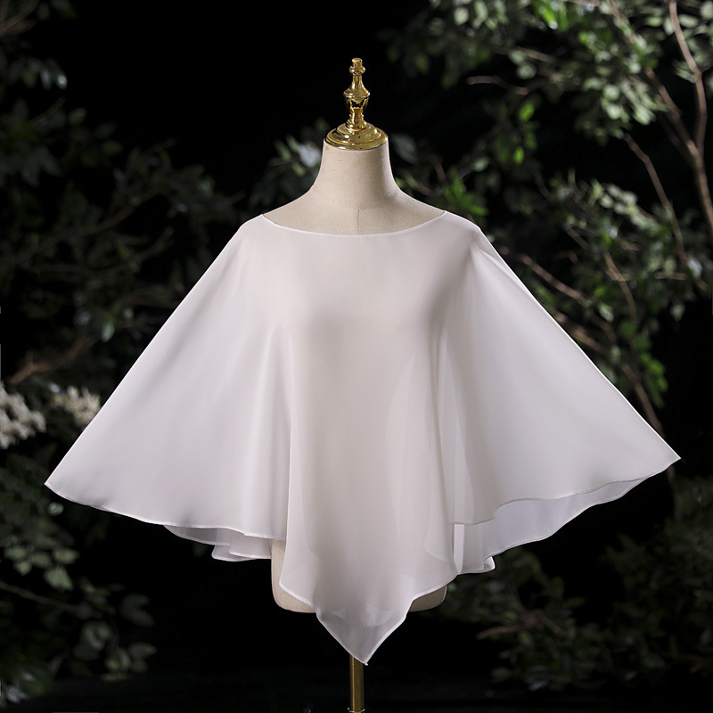 Elegante sciarpa a mantella in chiffon per donna protezione solare_voghion.com