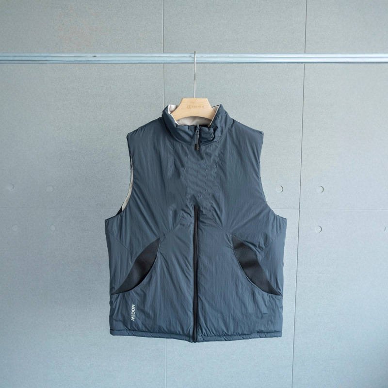 Cross-Border Supply Nocta Co-Branded Reversible Cotton Vest Black Gray Stitching Same Style for Men and Women