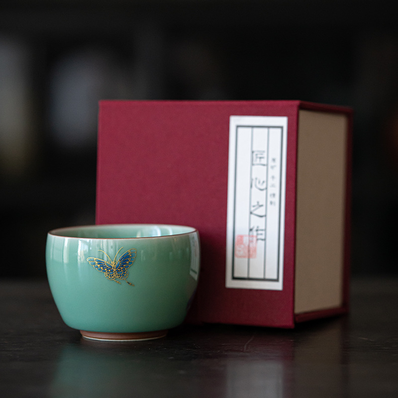 There are fish every year: Zen Meditation Cup Dielianhua gift box