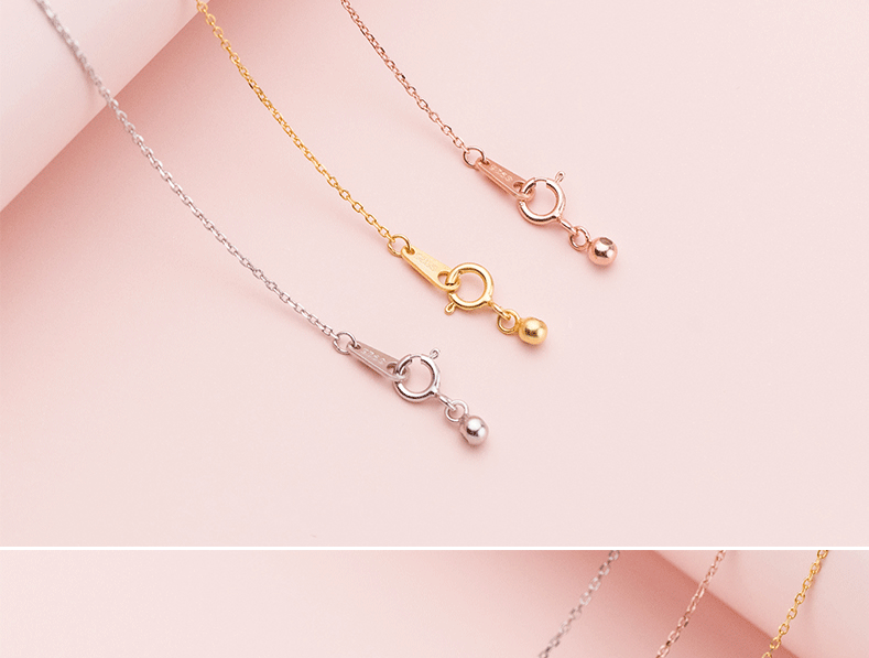 All Seasons Season Plating Design 1 Piece 925 Sterling Silver Cable Chain Chain Chain Classic Style Geometric