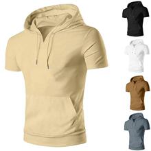 F 45066 Solid Color Hooded T-shirts ��ɫ��ñ��ʿ���� T ��