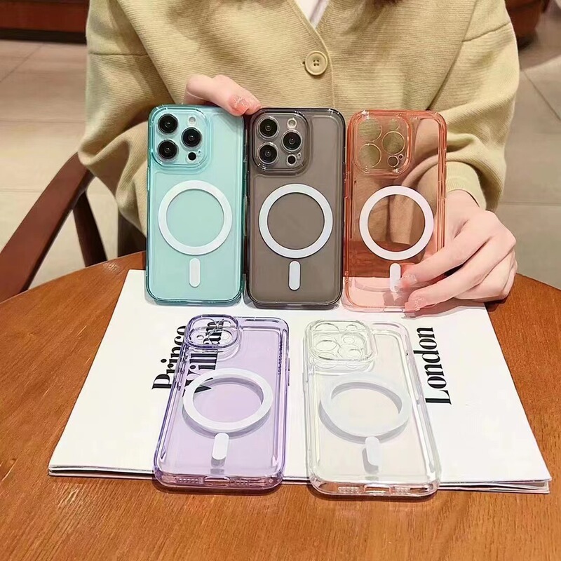 Magnetic space shell color TPU mobile phone cover for Apple 14plus air cushion bread wireless phone shell Magnetic space shell color TPU mobile phone cover for Apple 14plus air cushion bread wireless phone shell