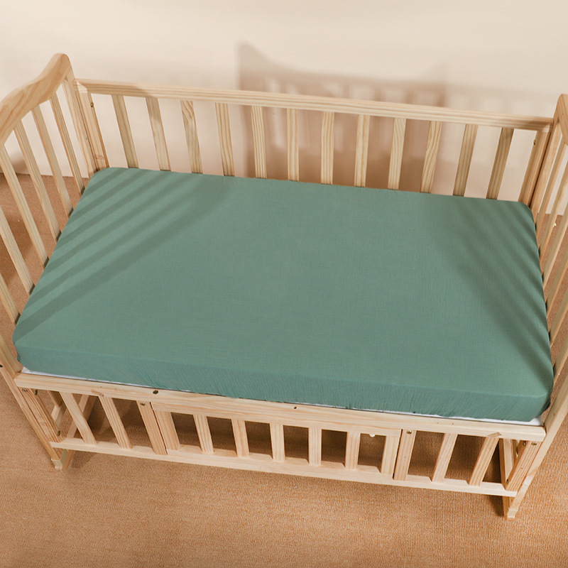 Baby Fitted Bed Sheets Newborn Baby Pure Cotton Gauze Type a Bed Sheets Kindergarten Kidsren Splicing Mattress Protector Mattress