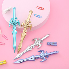 創意文具寶劍筆 可愛兵器造型中性筆 動漫學生水筆辦公用品簽字筆