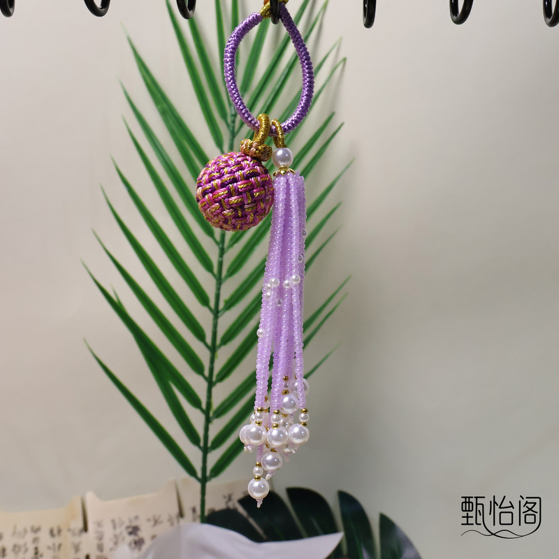 新款手工编织有球必应转运球包挂饰品挂件包挂流苏DIY时尚潮流|undefined