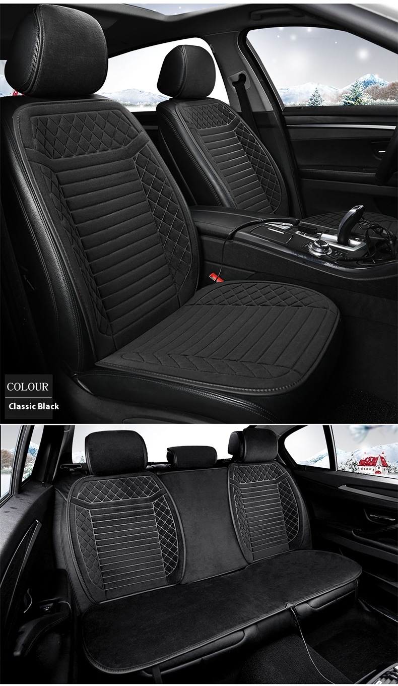 Heated Seat Cushion Fcc Certified Ce Winter Plush Cushion Car Plush Seat Cushion Car Accessories Winter Car Seat Cushion