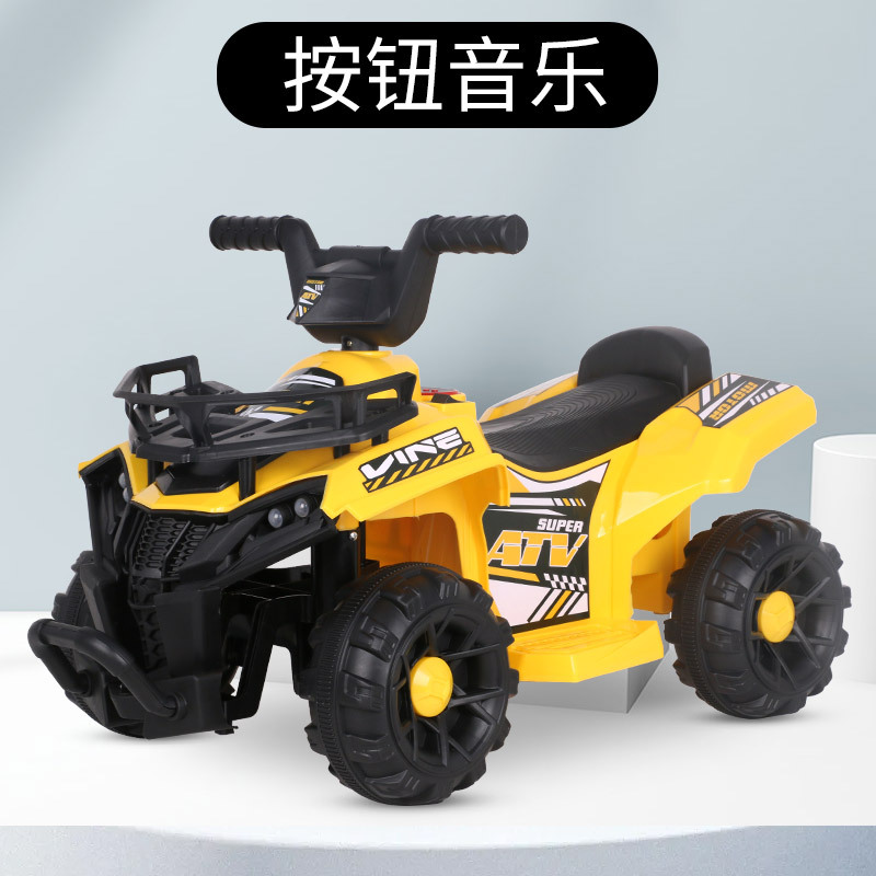 Motocicleta ATV eléctrica para niños de 2 a 6 años, coche de juguete para niños, coche todoterreno de cuatro ruedas