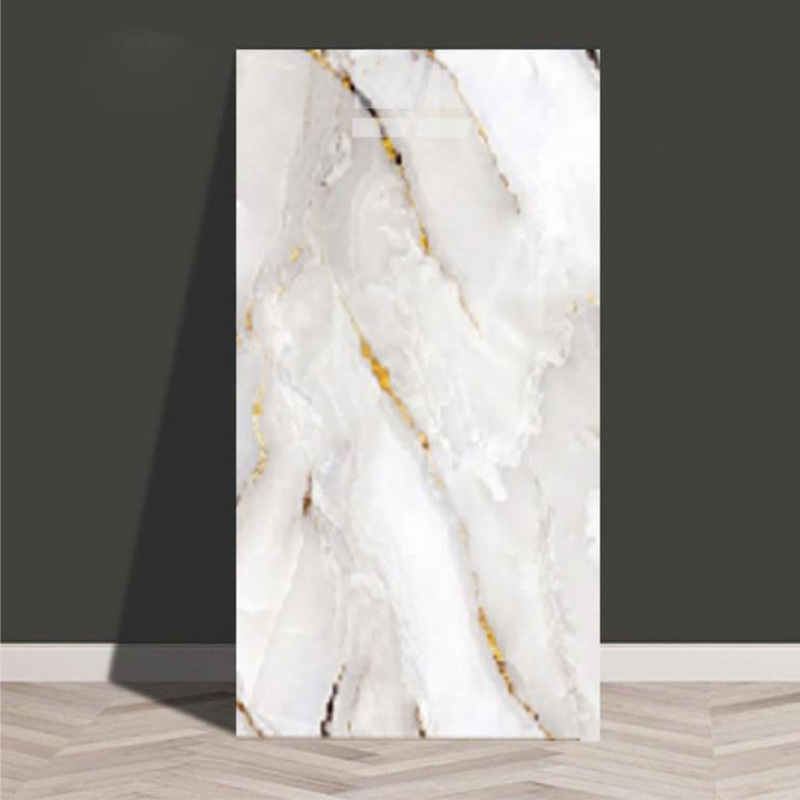 Baldosas de mármol transfronterizas autoadhesantes pegatinas de pared decorativas cocina gruesa baño renovación impermeable a prueba de aceite