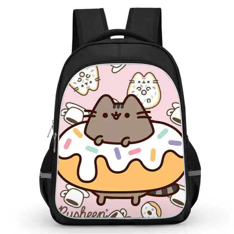 Рюкзак учебный Pusheen Fat Jimao с принтом периферийного типа, через стекло, зарубежная торговля, школьный рюкзак