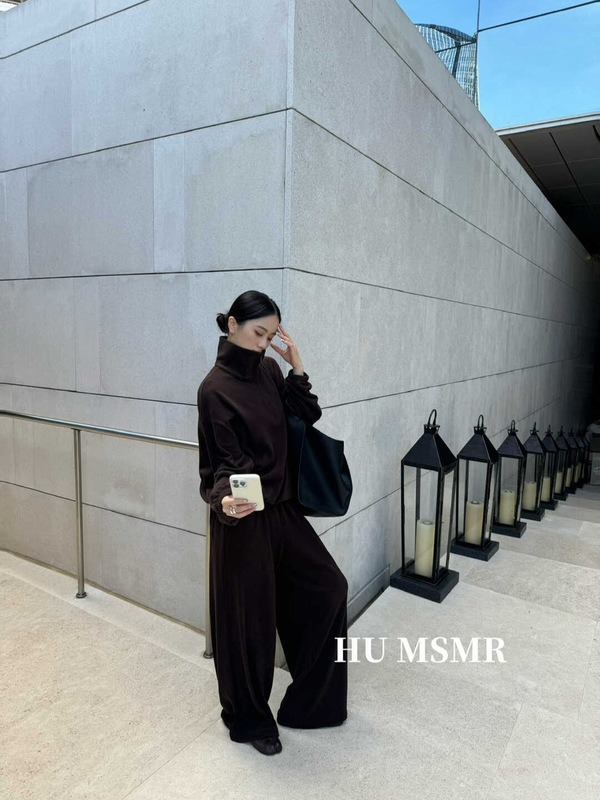 广州十三行HUMSMR秋上新时尚百搭松紧腰设计宽松直筒休闲裤G0133|undefined