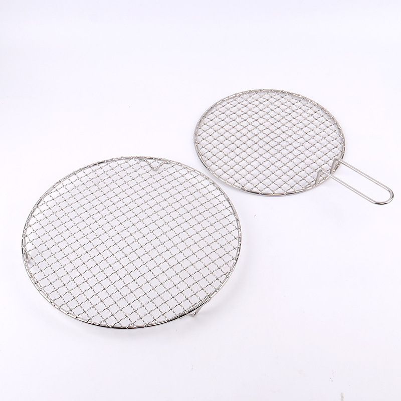 Red de barbacoa de laminación de acero inoxidable estilo coreano ronda barbacoa portátil Red de secado para Red de laminación comercial rejilla de barbacoa de cobre