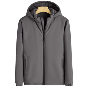 2022 Autumn and Winter New Thickened Solid Color Jacket Men's Outdoor Sports Windbreaker Waterproof Windproof White Duck down Workwear