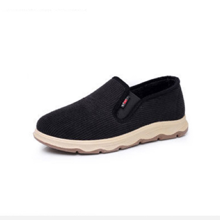 Zapatos de algodón de invierno con terciopelo, nuevos zapatos para padres de mediana edad, ligeros, cómodos y cálidos, viejos zapatos de tela de Beijing para hombres.