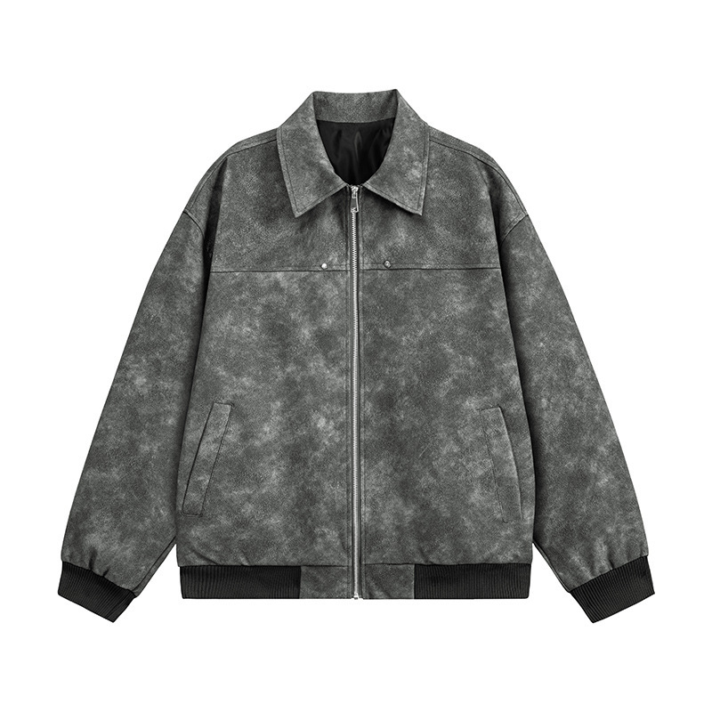 2025 Spring and Autumn Cool Style Jacket for Men, Ins High Street Fashion Brand, Hong Kong Style, Japanese Harajuku Style, Korean Version Trendy Loose Jacket