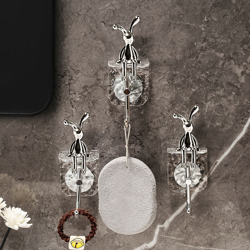 Wholesale hook strong viscose non-perforated toilet sticky hook wall wall wall bearing hook after entering the door