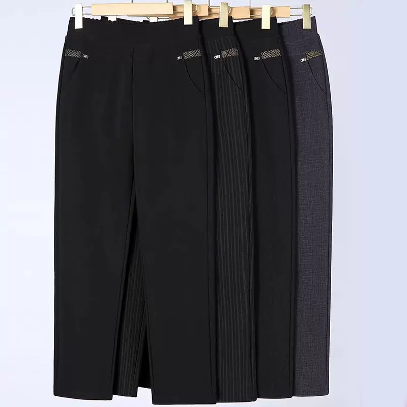 Мама брюки зимние свободные брюки с высокой талией плюс бархат толстые средние и пожилые женские брюки наизнуренные старухи весна и осень бабушка