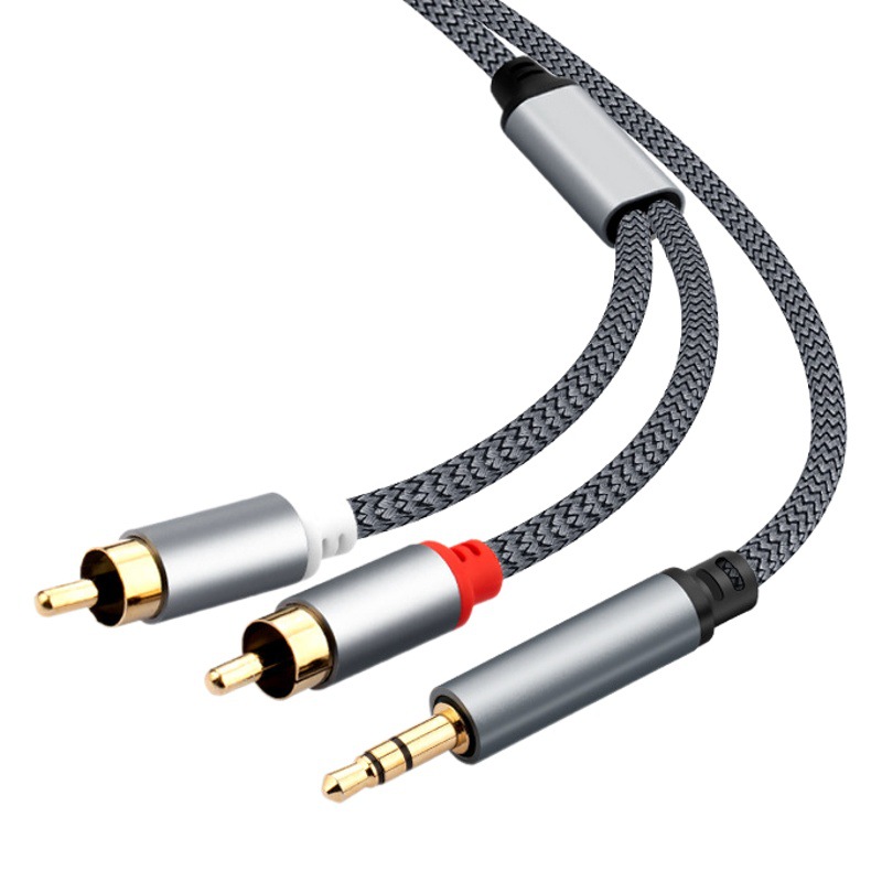 Aux cable de audio un minuto dos 3,5 a doble Lotus RCA Universal de Ordenador amplificador de teléfono móvil cable de audio