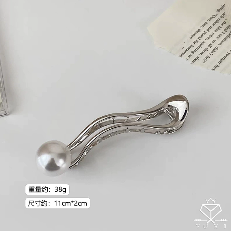 Празурная Hairgrip с акулой и крабом мотивами, элегантный металлический аксессуар, простой дизайн в золоте или серебре