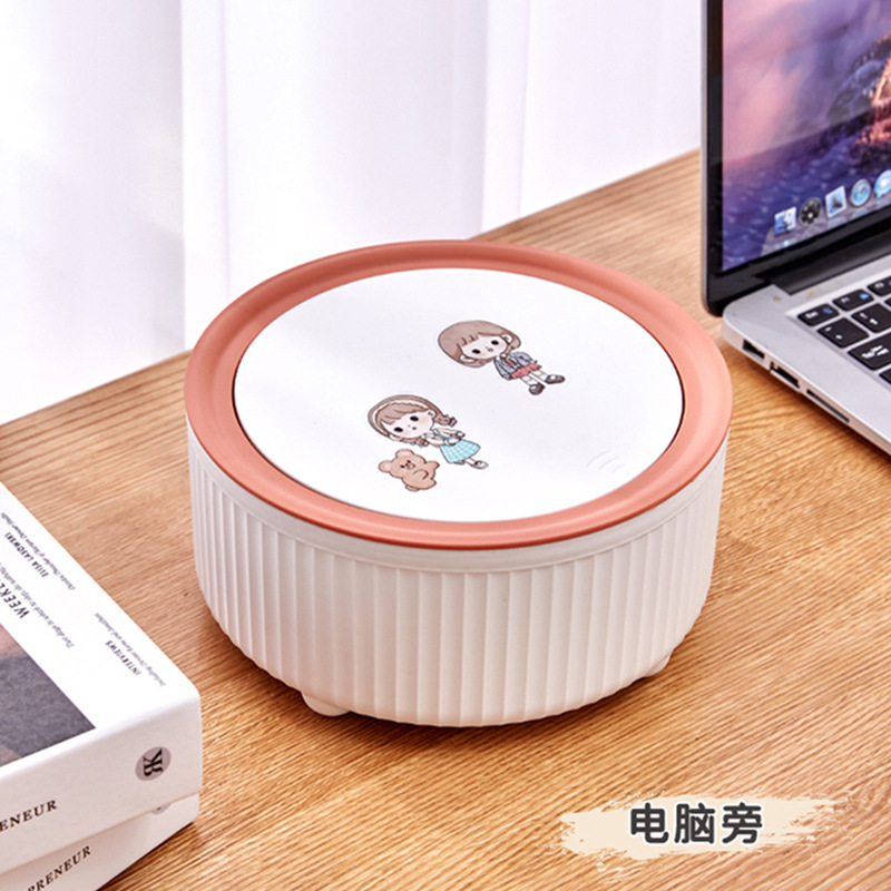 Desktop trash can push-type living room cute sundries bucket car home desk dining room storage tube trash can Desktop trash can push-type living room cute sundries bucket car home desk dining room storage tube trash can