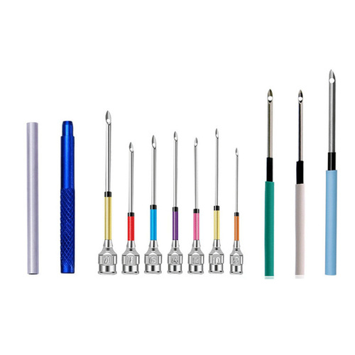 Simple replaceable head embroidery stamp needle stamp Le embroidery needle knitting tool thick embroidery stamp needle 50#